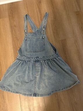 Light Blue Denim Overall Dress